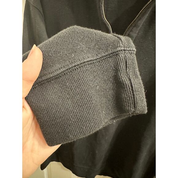 Nick(it) Quarter Zip Pullover Men’s Micro-rib Ribbed Black Sweater Medium EUC - Picture 5 of 7